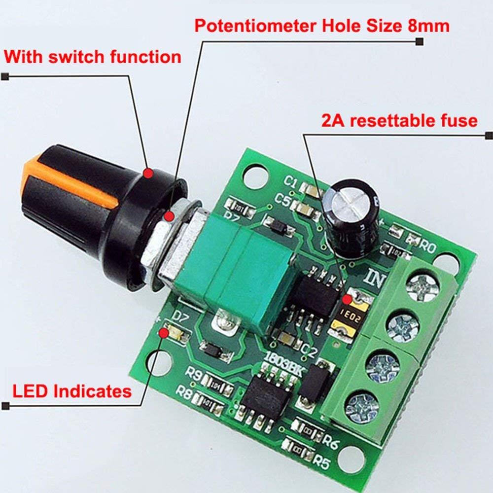 Level Shifter 3.3V - 0-100% Adjustable PWM Motor Speed Controller