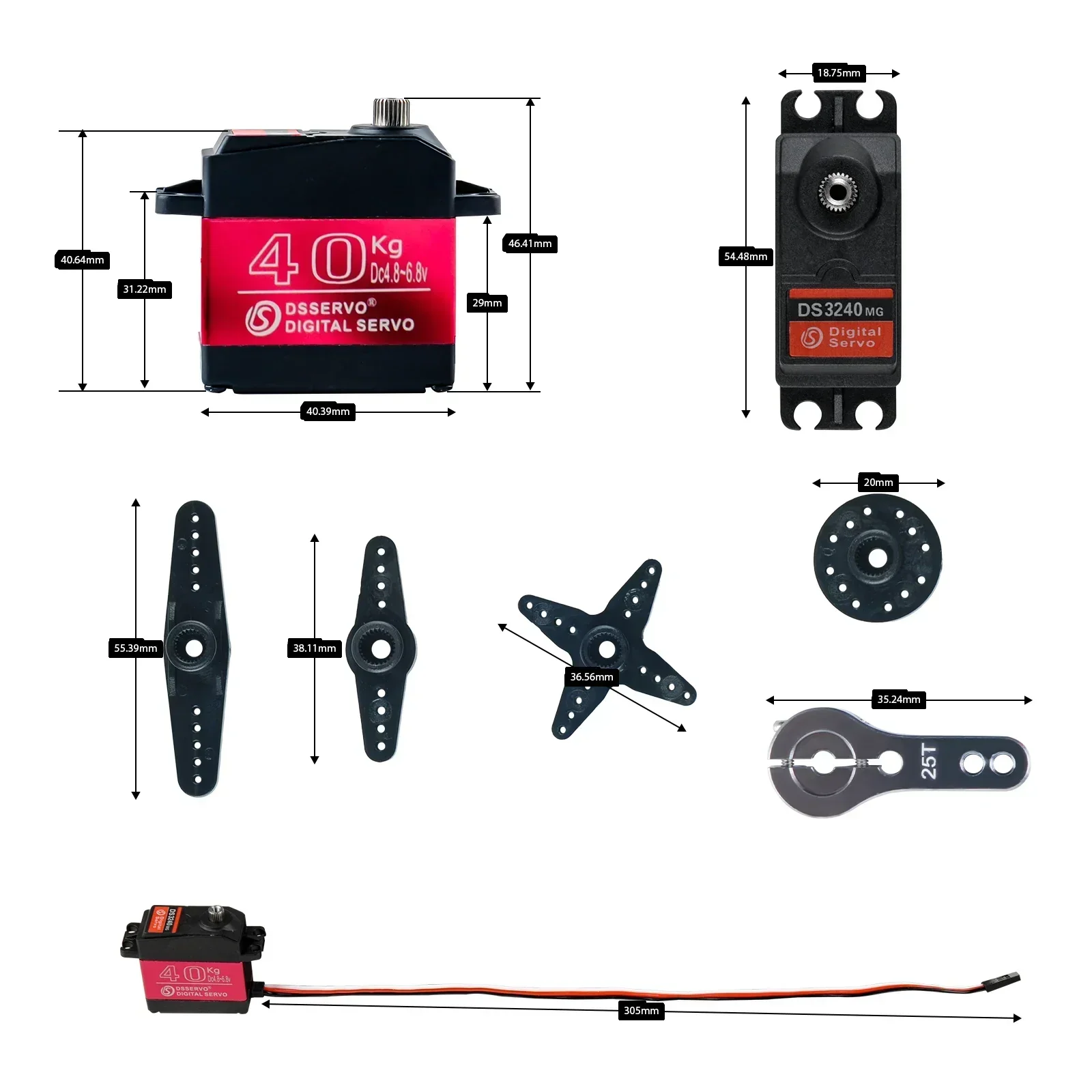 Digital Servo 40KG 180/270 Deg - Diy Automation recensione e prezzo