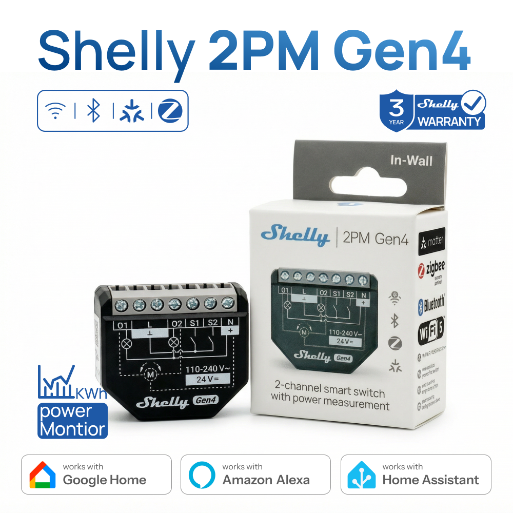 Shelly 2PM Gen4 Zigbee 2 Chann - Shelly Relay Module recensione e prezzo