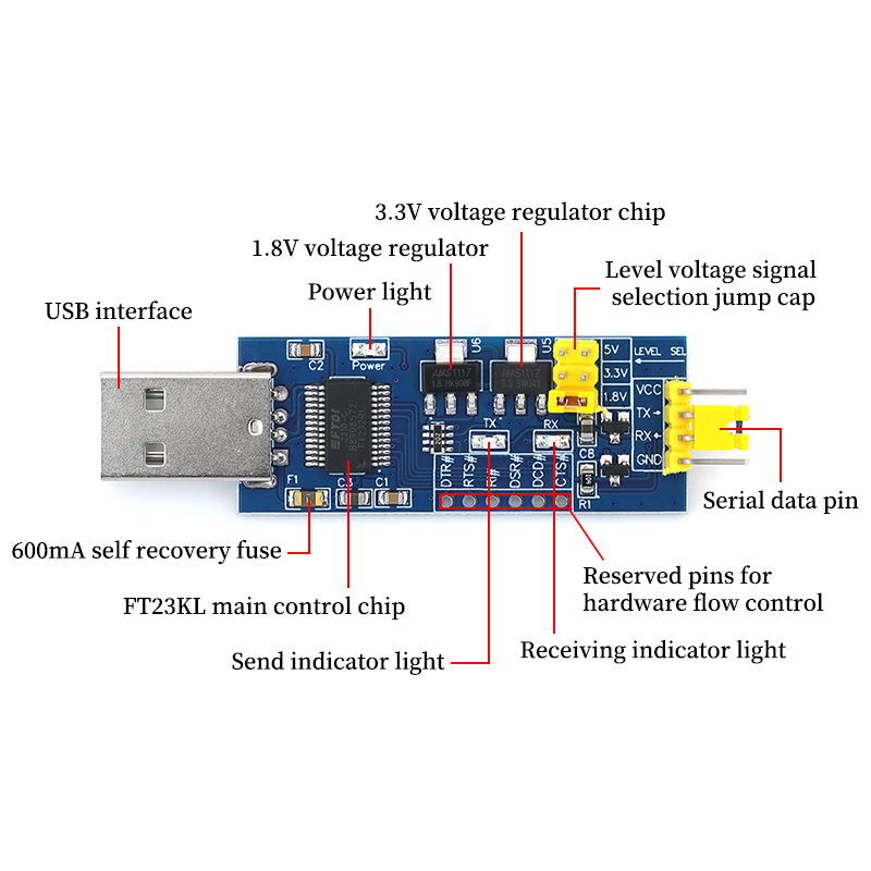 1/5/10Pcs FT232RL USB To TTL C - Level Shifter 3.3V recensione e prezzo