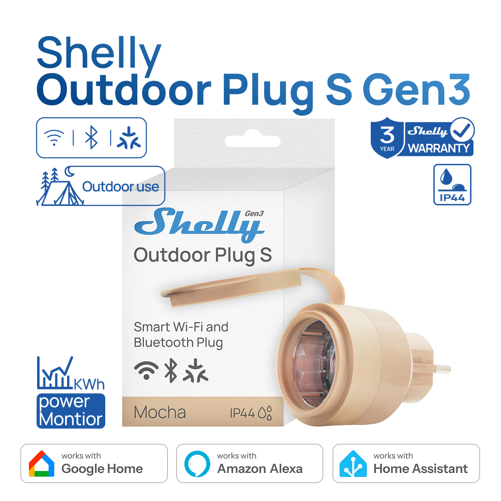 Shelly Outdoor Plug S Gen3 Pow - Shelly Relay Module recensione e prezzo