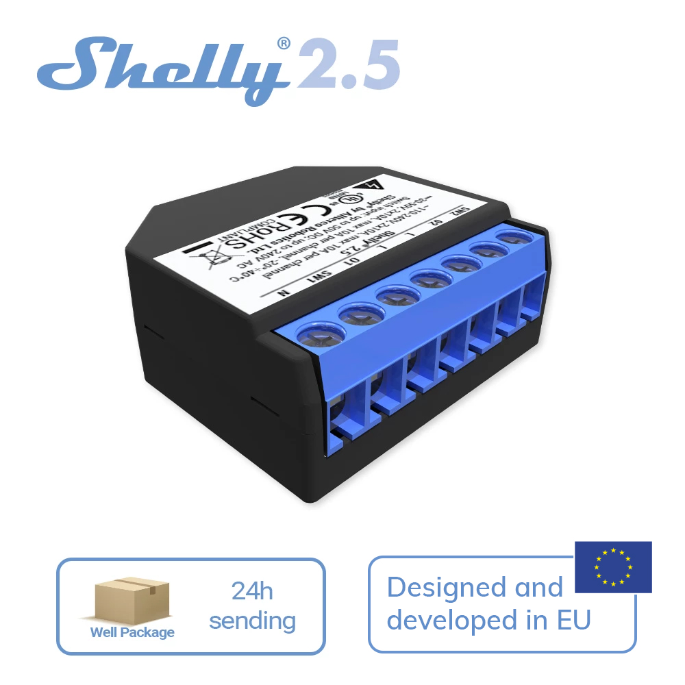 Shelly 2.5 Smart Home Double R - Shelly Relay Module recensione e prezzo