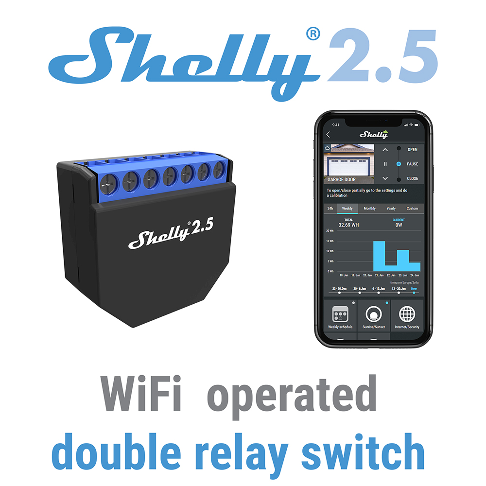 Shelly 2.5 Smart Home Double R - Shelly Relay Module recensione e prezzo