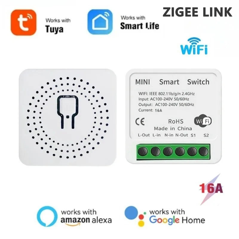 16A Tuya Smart WiFi Switch 2-W - Diy Home Automation Controller recensione e prezzo