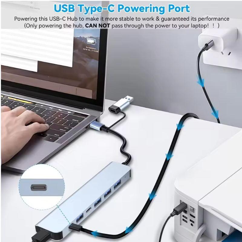 USB C Hub USB Splitter 8 in 1  - Home Assistant Sd recensione e prezzo