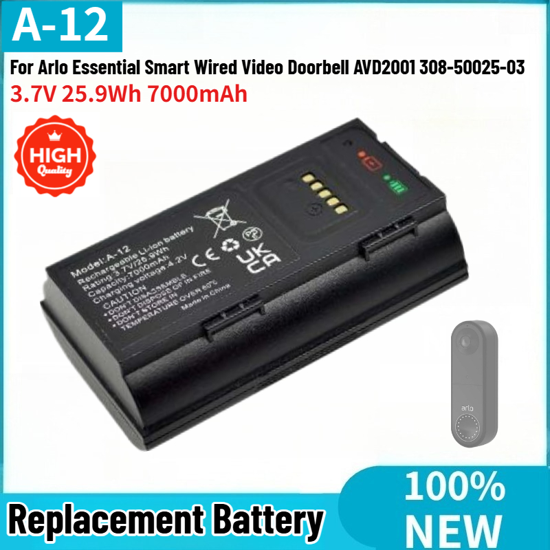 A-12 High Quality Battery 3.7V - Smart Doorbell Wired recensione e prezzo