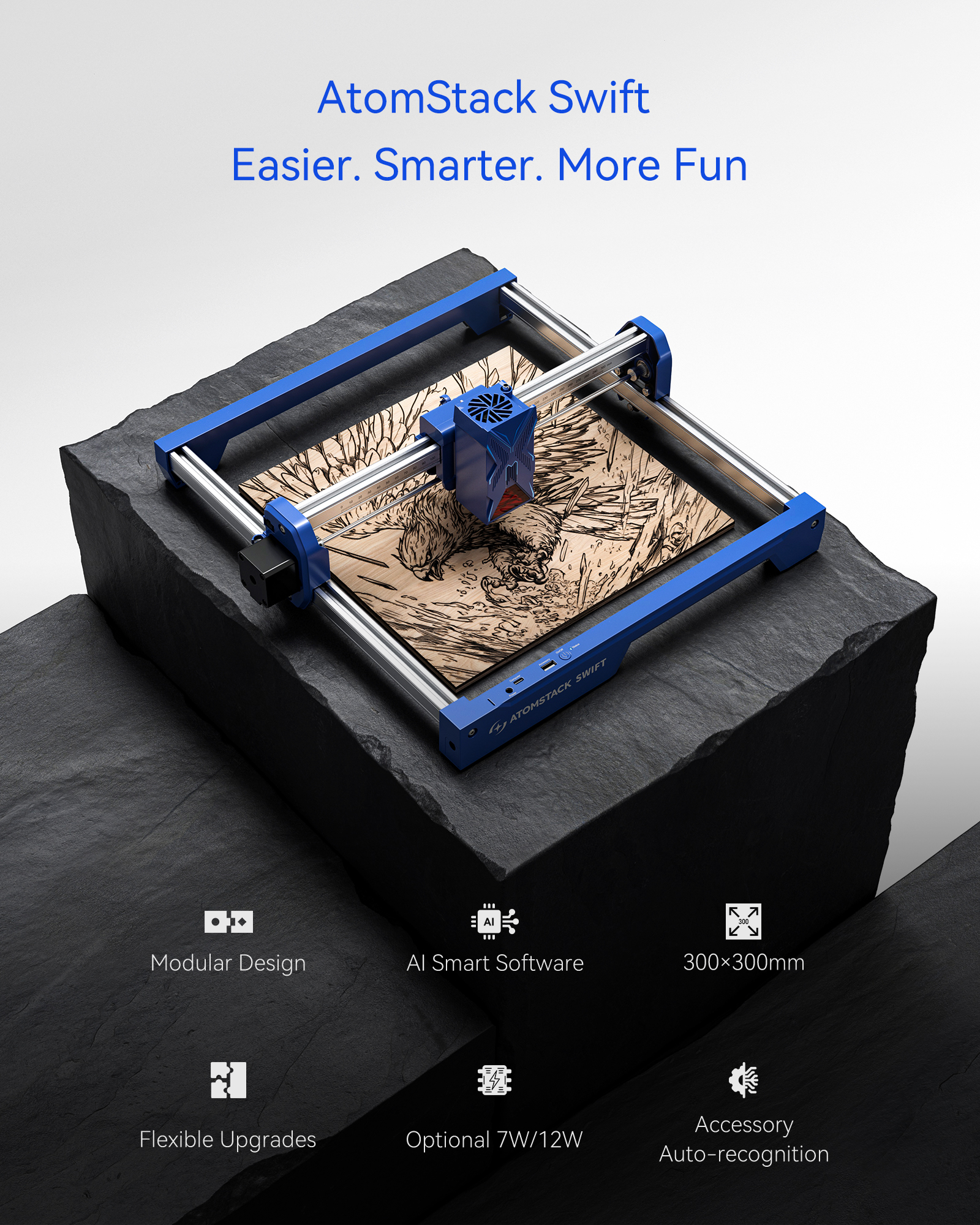 ATOMSTACK Swift 7W Portable La - Diy Automation recensione e prezzo